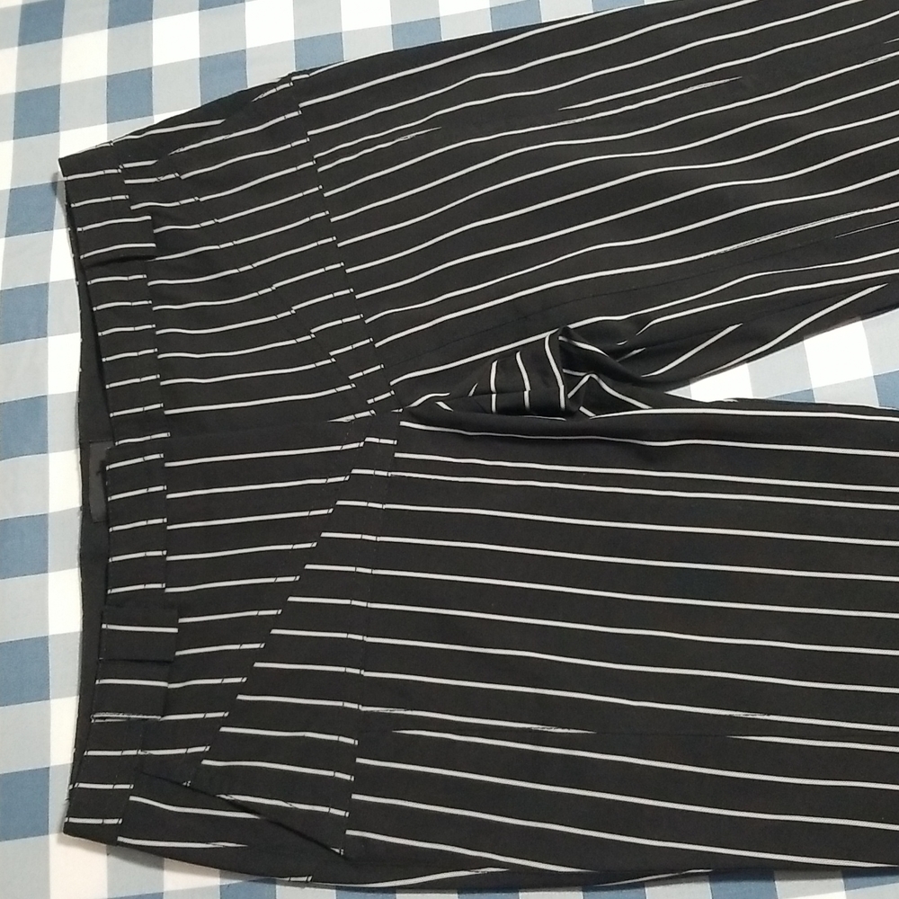 POLECI MADE IN USA BLACK AND WHITE STRIPE PANTS - Picture 7 of 16